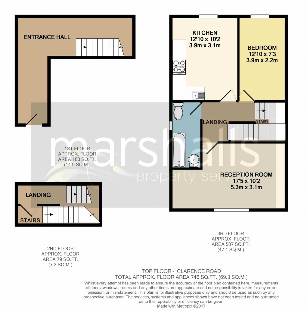 Floorplan for Clarence Road, Windsor