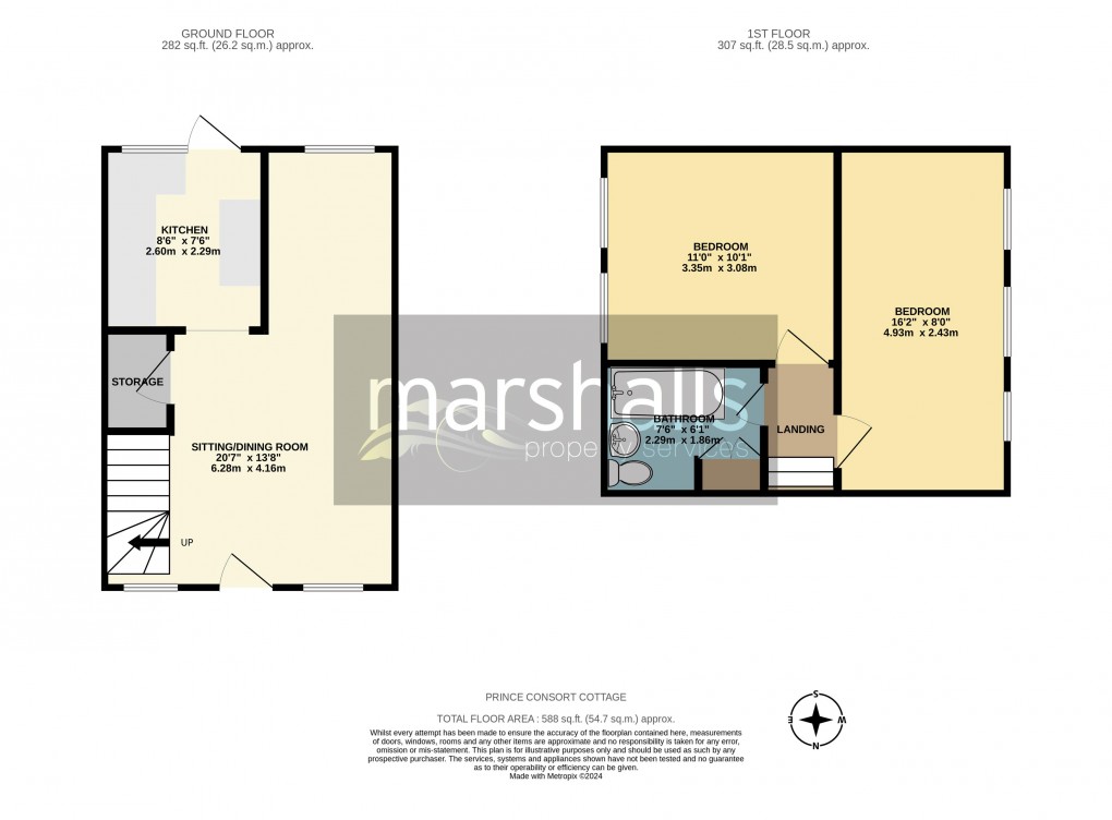 Floorplan for Prince Consort Cottages, Windsor
