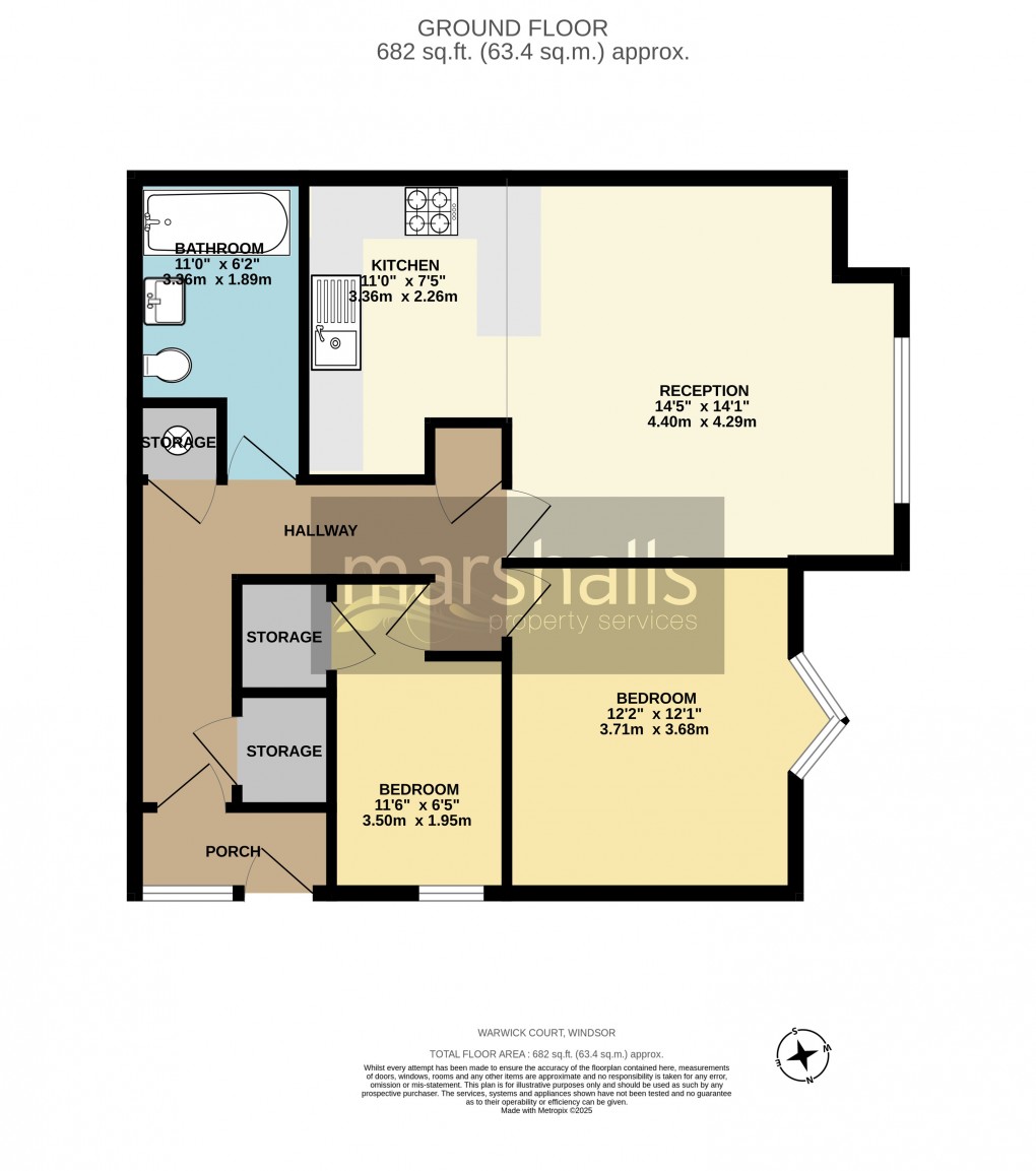 Floorplan for Warwick Court, Windsor