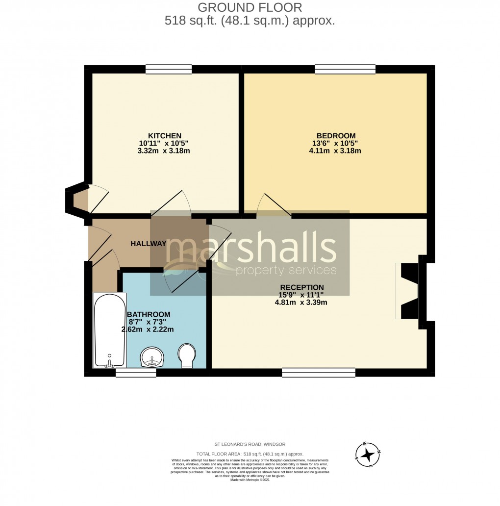 Floorplan for St Leonards Road, Windsor