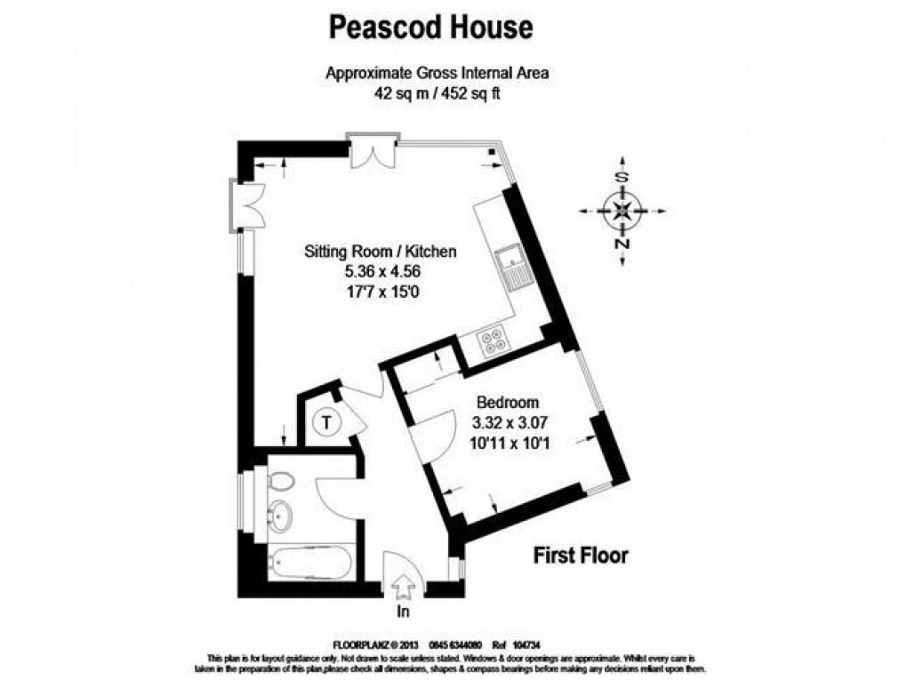 Floorplan for Peascod House, Windsor