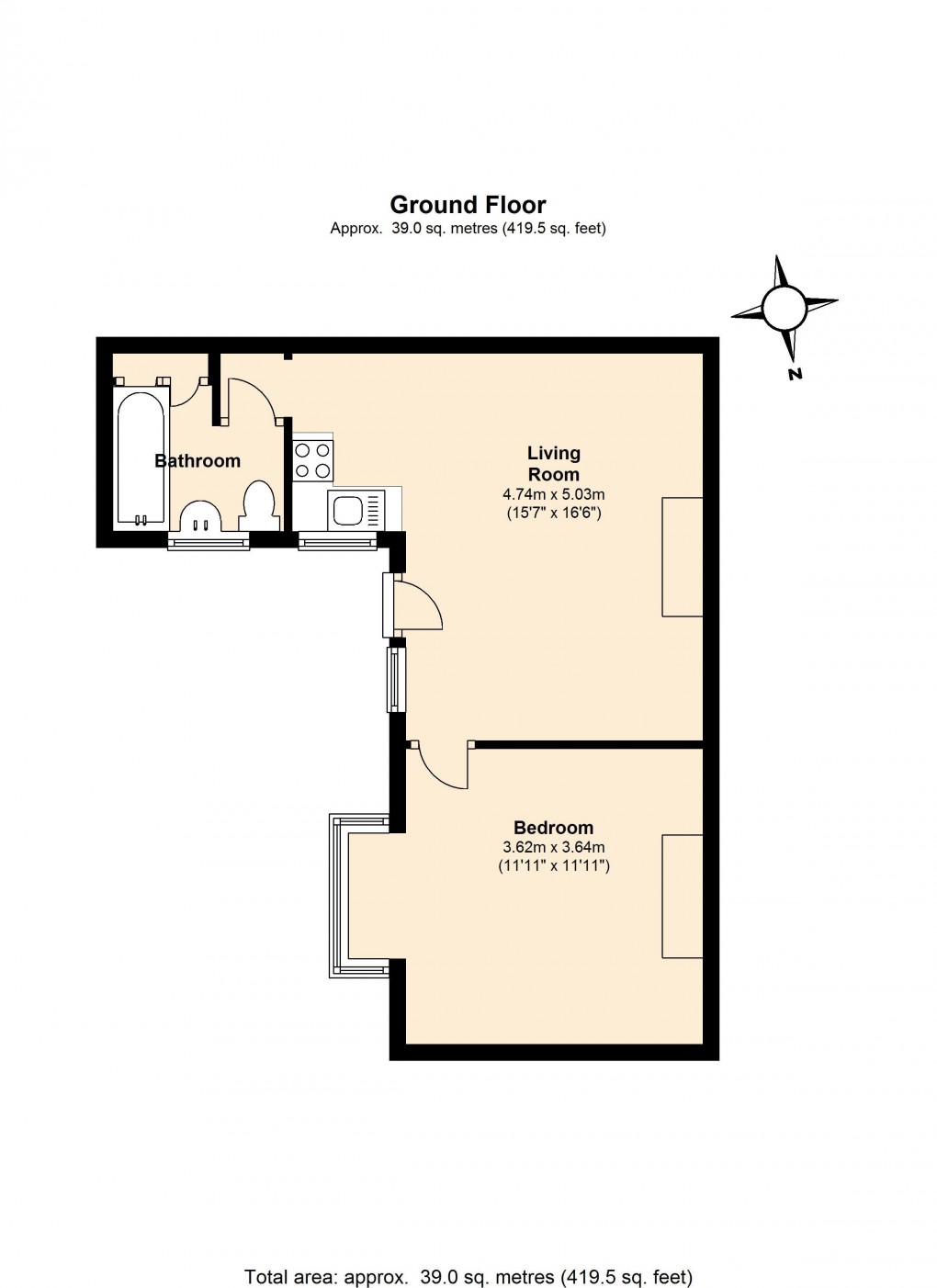 Floorplan for Grove Road, Windsor