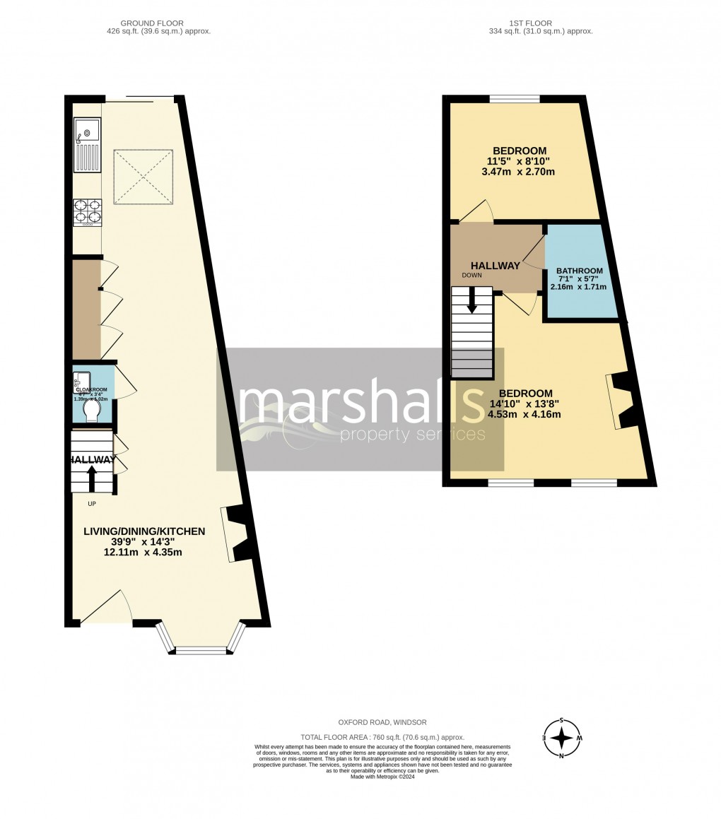 Floorplan for Oxford Road, Windsor