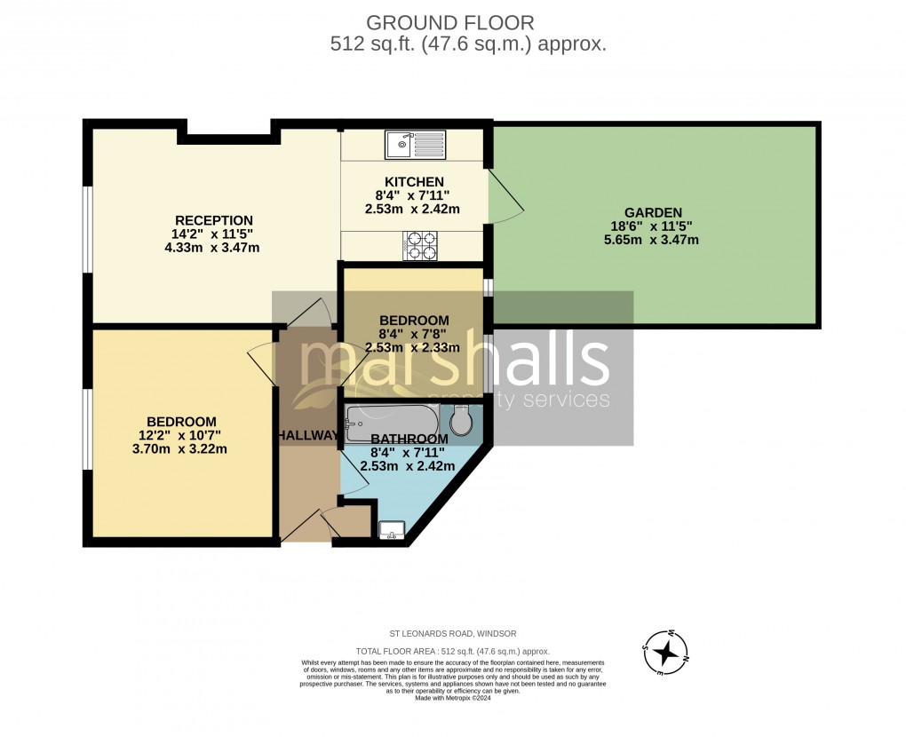 Floorplan for St Leonards Road, Windsor