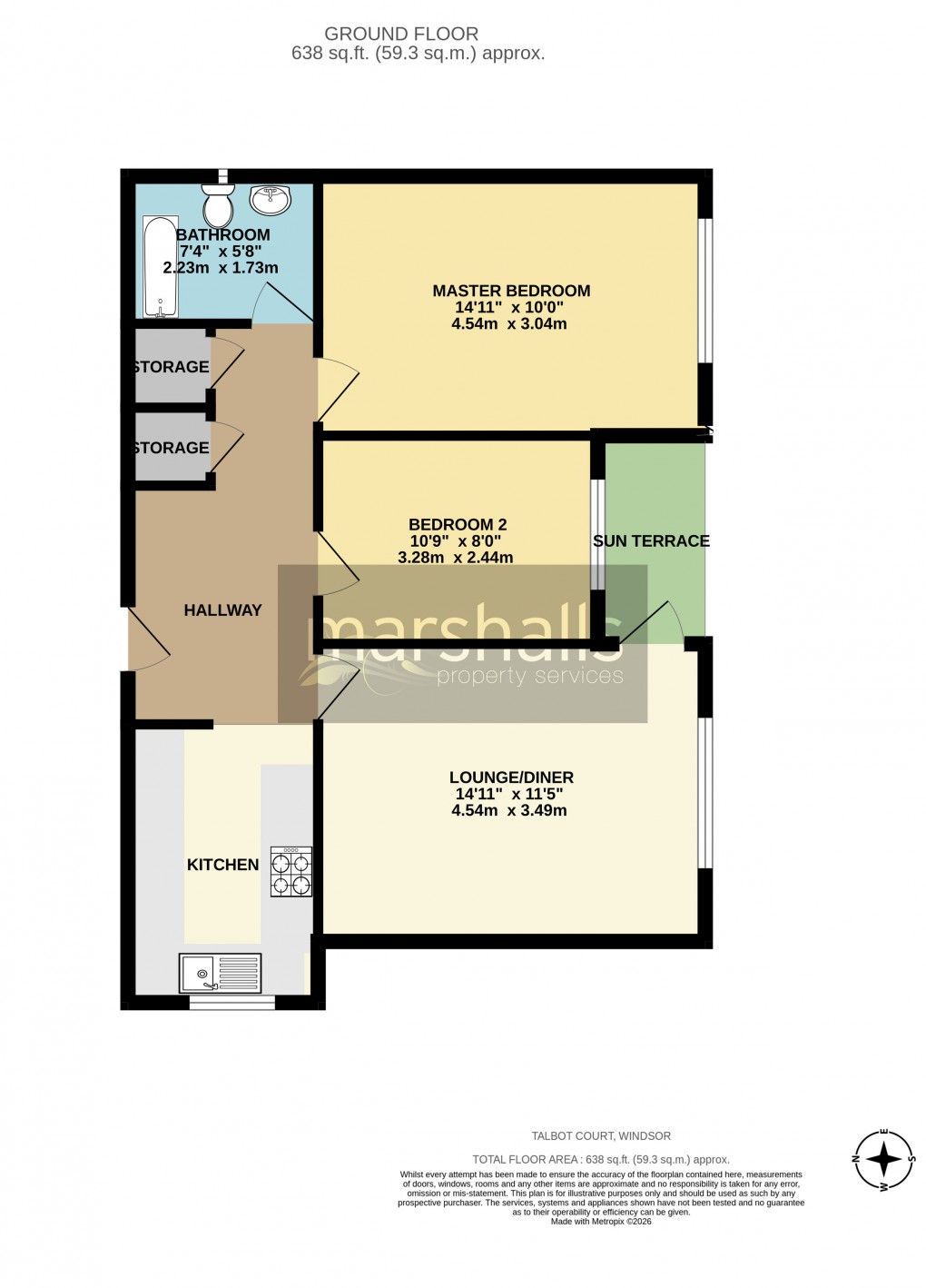 Floorplan for Talbot Court, Windsor